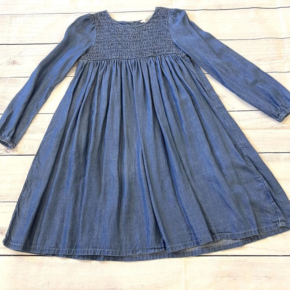 H&M Lyocell Denim Smocked Dress
